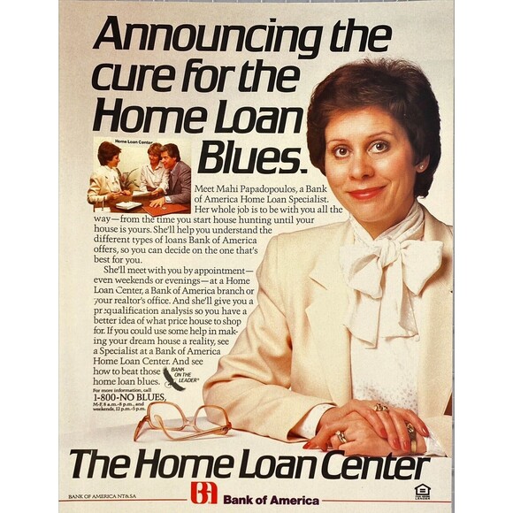 Bank of America Home Loan Center Meet Mahi Home Loan Specialist Print Ad 1985 - Picture 1 of 3